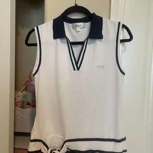 Fila Golf White and Navy Polo Shirt